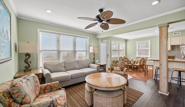 Living Beach 4, Pet Friendly, Oceanfront House in Cherry Grove with Hot Tub