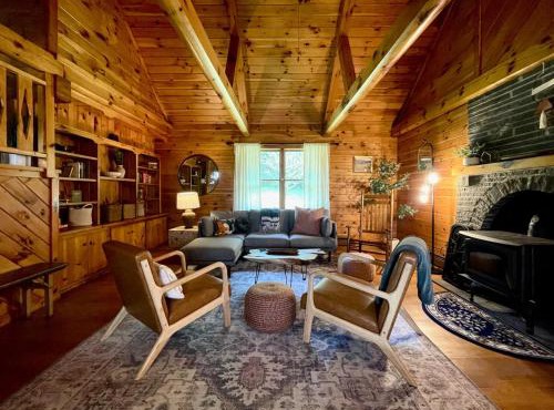 Livingston Cabin Fire PitRocking Chair Porch