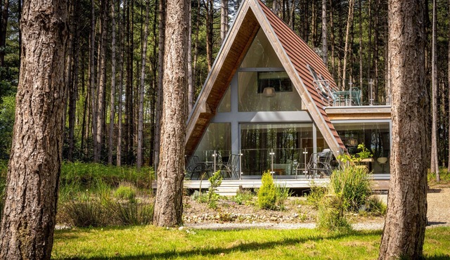 Liz's Lodge - Scandinavian inspired A-framed lodge, set in a secluded development of lodges