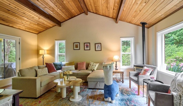 Llama's Creative Home!~Large HotTub~4BR~Dogs ok~Private Garden~Fully Stocked!