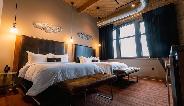 Local Brews Haven, 3 Custom Deluxe Town Queen Beds at The Iron Horse Hotel!