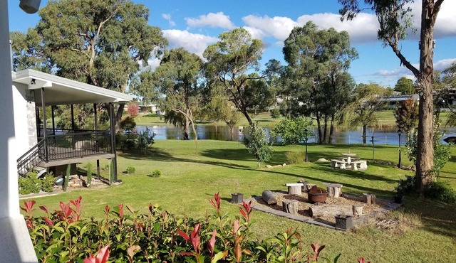 Located 10 minutes walk from the main street overlooking the local creek