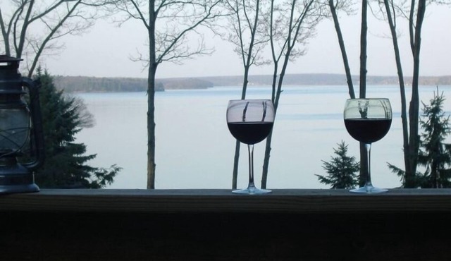 Located directly on Lake Wallenpaupack. Private gravel beach.