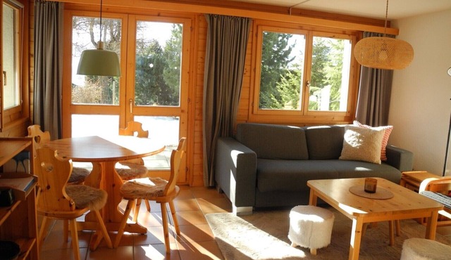 Located near the centre of the village of Chandolin in a peaceful setting, this bright flat (with te
