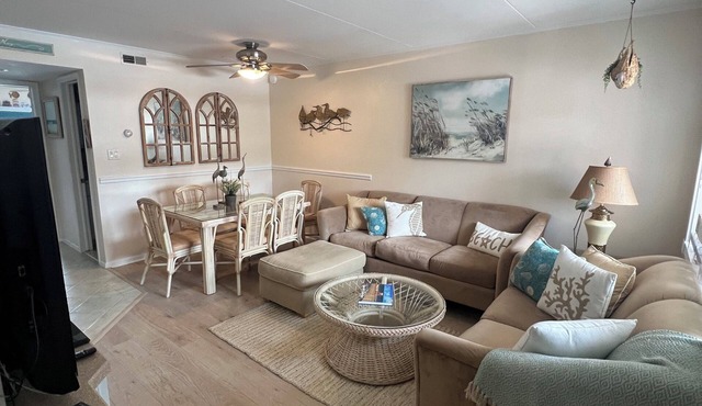 Location! 1/2 block to Cape May Beach! Pool, parking, grills, family friendly