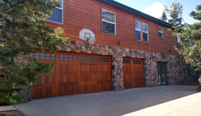 Location! Nice log home in dark sky community next to several peaks