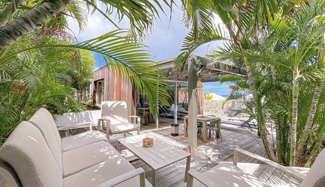 LODGE ·Cocon Élégant, Terrasse Tropicale, Vue Mer