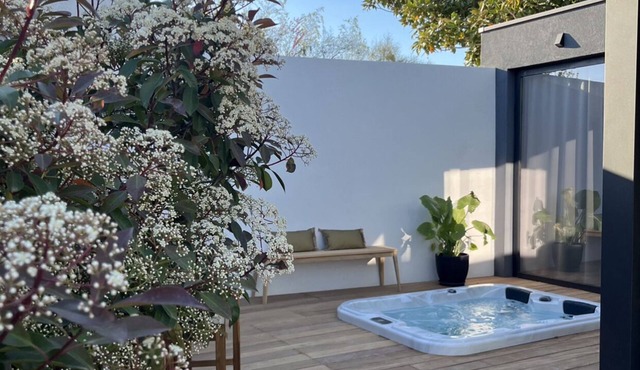 Lodge Contemporain Avec Jacuzzi en Provence Verte