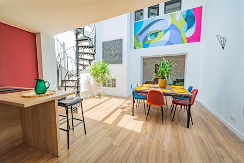 LOFT avec espace spa et terrasse vue sur les toits