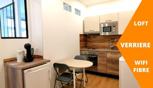 Loft avec verrière à 5 min à pieds de la gare