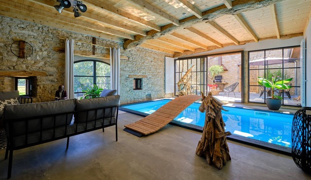 Loft with spa and private indoor pool unique experience for couples