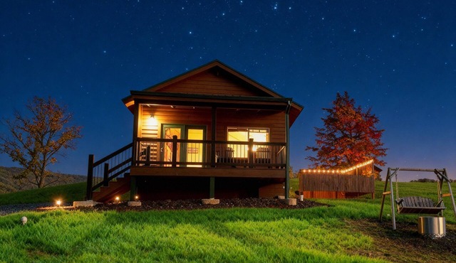 Log Cabin #2 LURAY Cozy Couples Hot Tub Stone Fireplace Mtn View Shenandoah Park
