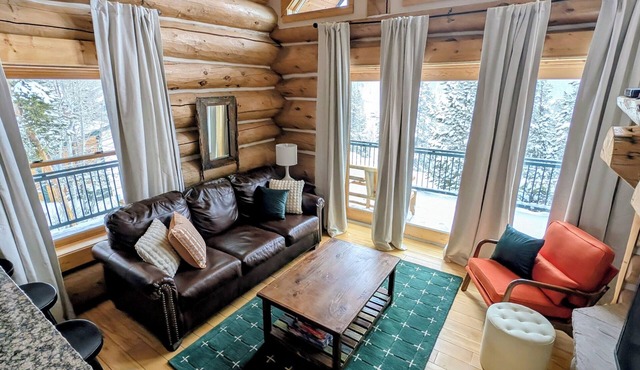 Log Cabin at White Pine Ski Area, Pinedale. In The Wind River Mountains