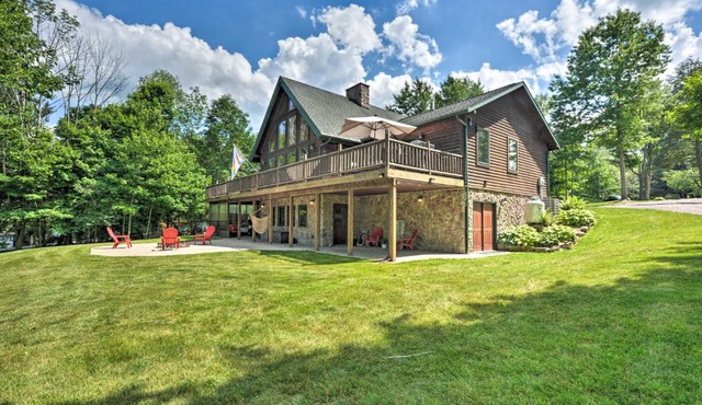 Log Cabin Getaway on Double Lot at Indian Lake!