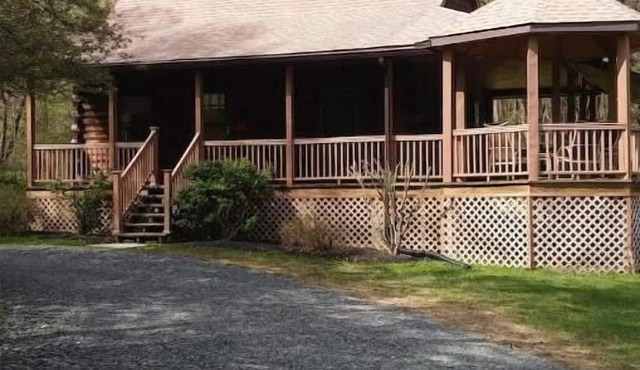 Log Cabin in Farm Country Setting