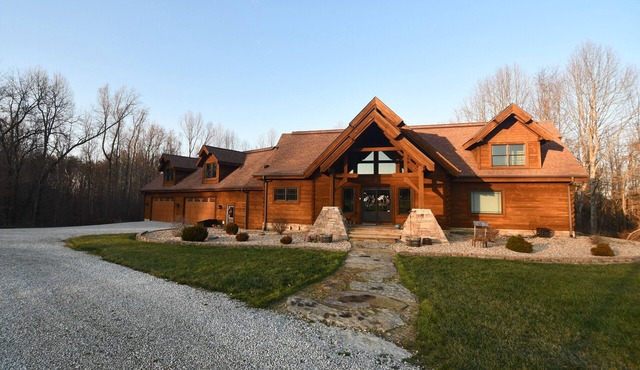 Log cabin on 108 private acres - cozy inside, adventure outside!