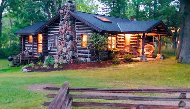 Log Cabin on Tunnel of Trees with Lake Michigan View!