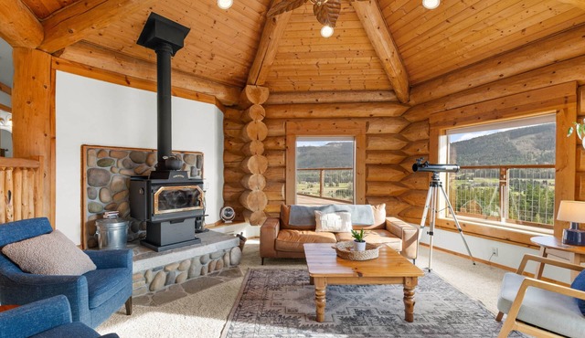 Log Cabin Retreat on Peaceful 5 Acres with Epic Views