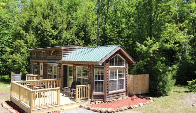 Log Cabin Tiny Home at Adirondack Ranch