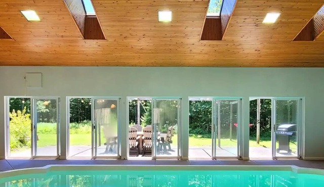 Log Cabin w/ Private Indoor Heated Pool-firepit - Game Room