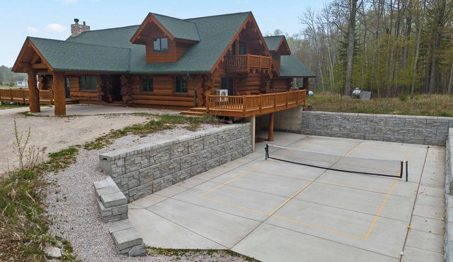 Log Cabin w/Private Pickleball Court in Fish Creek!