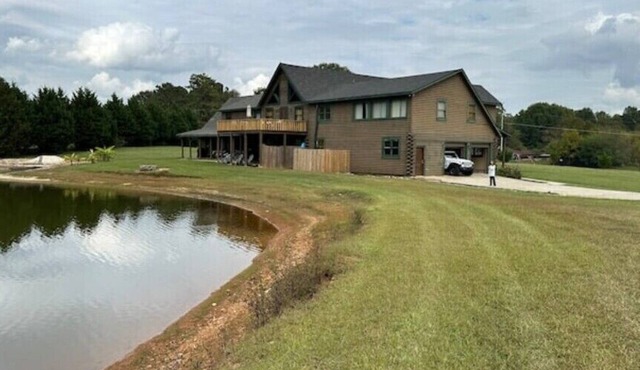 Log Castle and a Spring Fed Lake