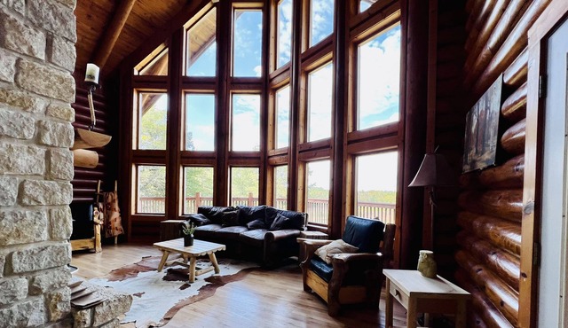 Log home on 42 acres