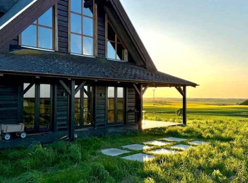 Log House With Views Of Sea Fjord And Lemvig