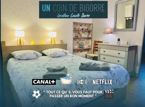 Logements Un Coin de Bigorre - T2 de campagne - Canal plus & Netflix - Wifi fibre - Centre village