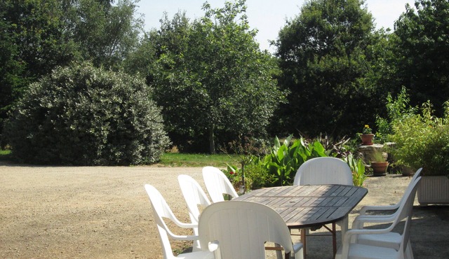 Longère house on a wooded park