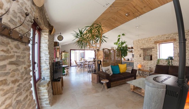 Longère pierres/modernité proche mer/la guittière