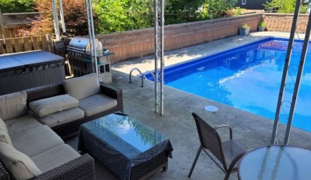 Long term only - 4+BDR Riverfront Retreat with Private Pool and Yard