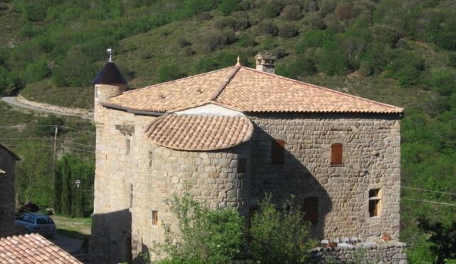 Longueville Castle, the Thines Malarce valley on Thines