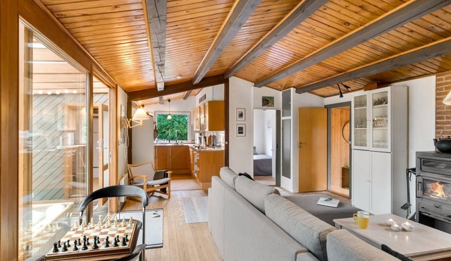 Look forward to this large holiday home with Finnish wooden bath near Liseleje beach.