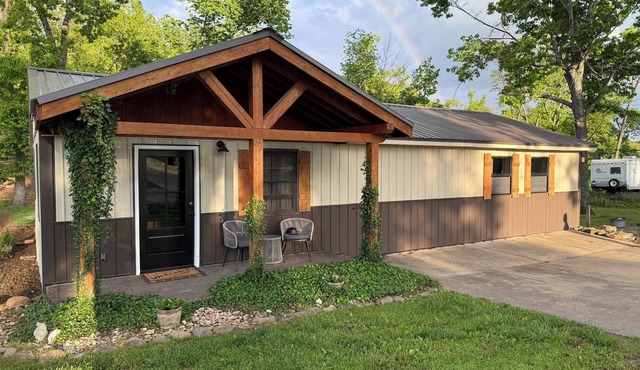 Lots of beds huge deck and a short walk to the lake. It’s time to be on the lake
