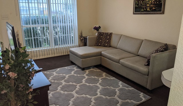 Lovely 2-bedroom apartment with fenced yard.