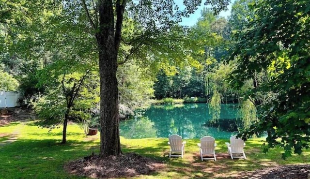 Lovely 2BR Guesthouse in Greenville Near Furman w/Pond Views & Fire Pit