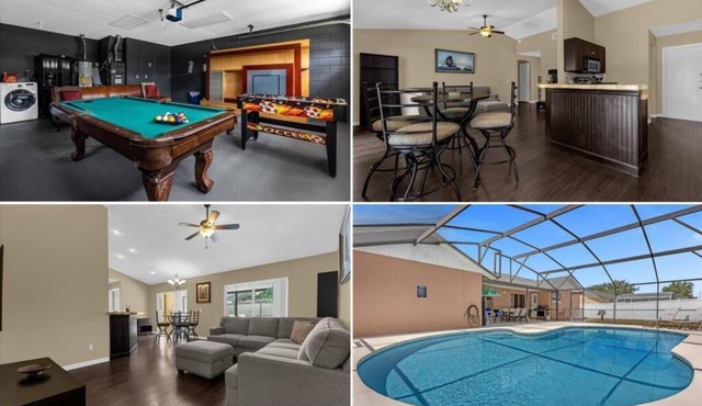 Lovely 5Bd Home w/Game room & Pool. Disney-15min SeaWorld-20min Universal-25min