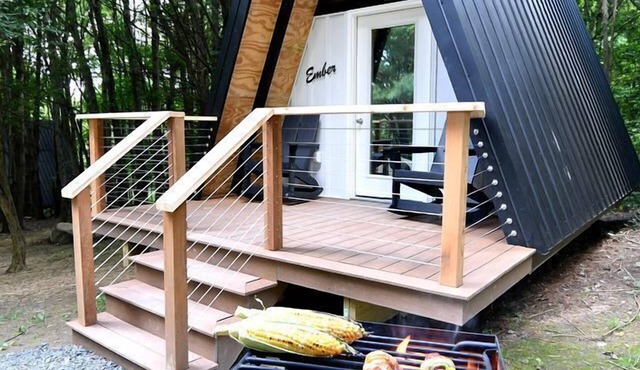 Lovely A-Frame Cabin on an Incredible Campground for a Peaceful Glamping Escape in Canandaigua, New York