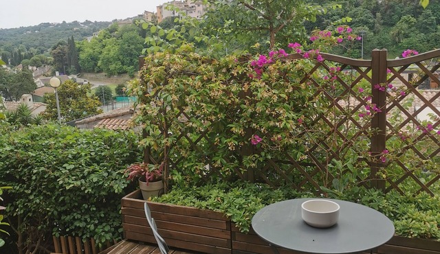 Lovely apartment overlooking the village of Biot