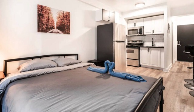 Lovely Brand New Studio w/AC & Balcony