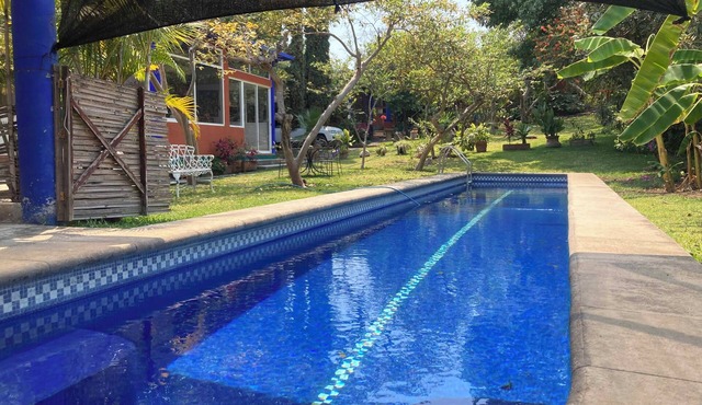 Lovely bungalow with pool, great view, comfortable loft w/WiFi in Malinalco