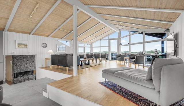 Lovely holiday home with outdoor spa and outdoor sauna located with a unique view in Houvig 1034