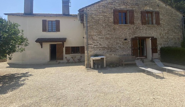 Lovely, large dog-friendly village gite with view of 12th Century church