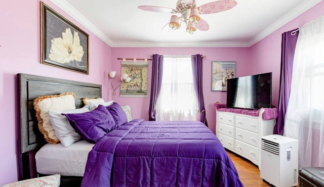 Lovely pink room at sharing house