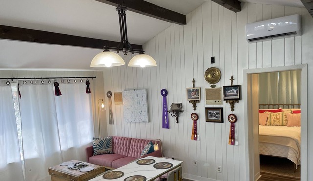 Lovely Pool house on Horse Farm! Very Convenient Location and Carport Parking.