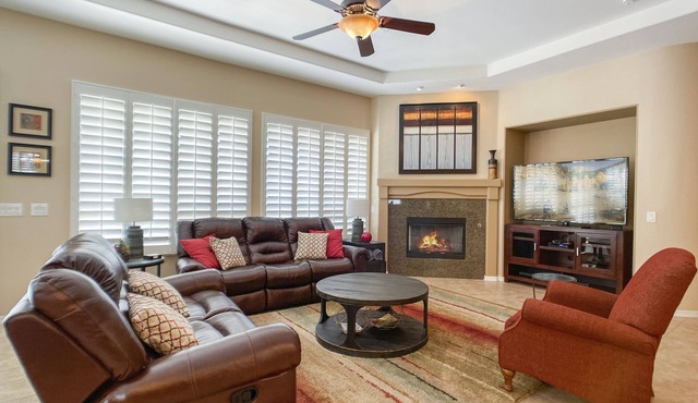 Lovely single story home located in the active adult 55+ community of Trilogy at Power Ranch.