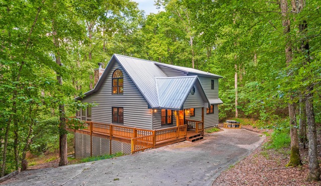 Lovely sunlit home with deck, hammock, jetted tub, foosball, & fire pit