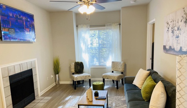 Lovely Two Bdrm Unit W/Fireplace Near Domain/Q2