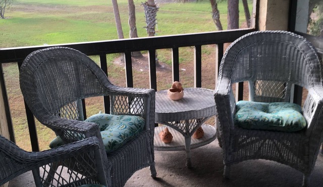 Lovely views from the lanai in this 2BR 2BA condo with heated community pool